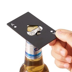 Slim Stainless Steel Ace Spades Bottle Beer Opener 10