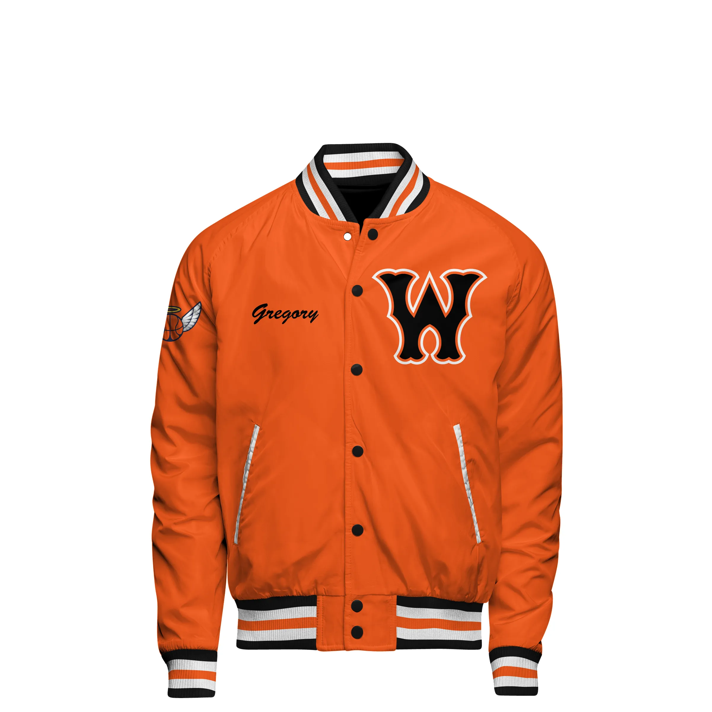 Satin Varsity Jacket with Quilted Lining 4