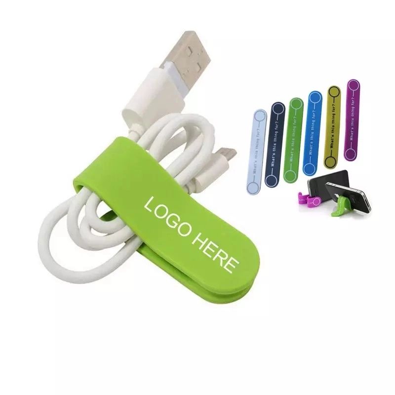 Silicone phone holder and cable organizer 2