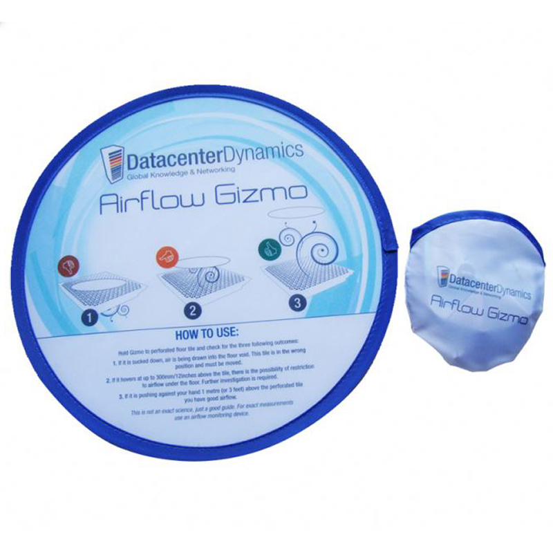 Folding Flyer Disc Hand Fan With Pouch 8