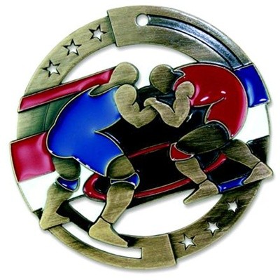 Wrestling M3XL Die Cast Medal - 2-3/4" 1