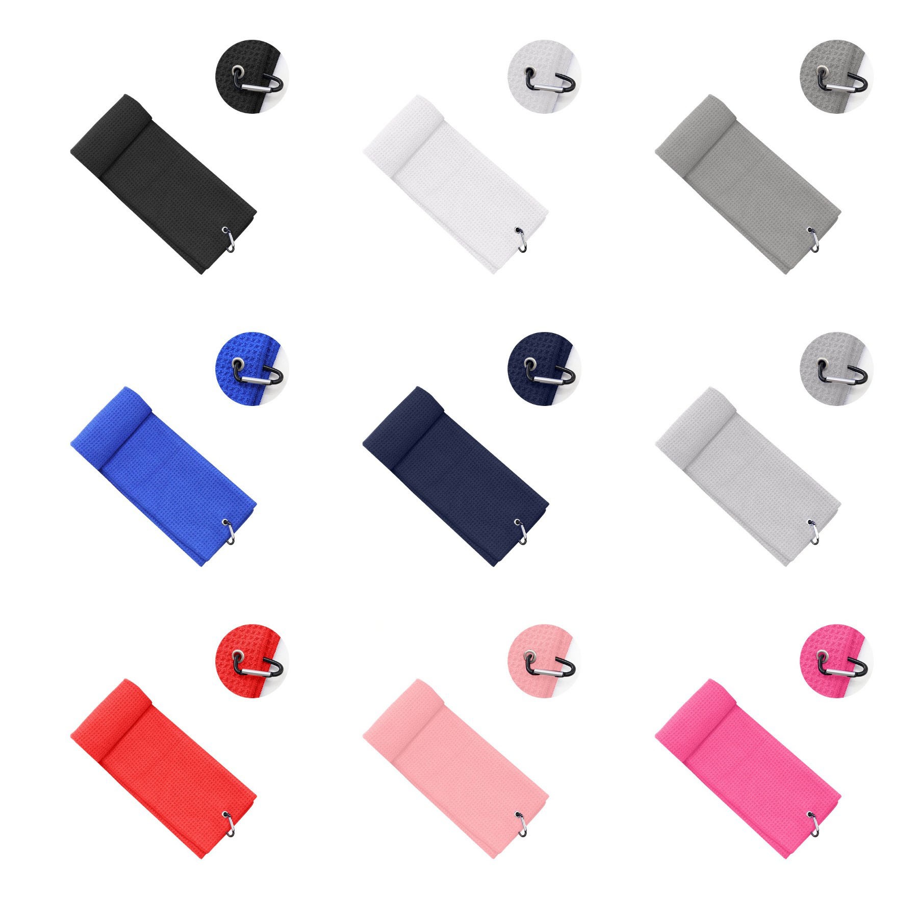 Golf Towel With Carabiner 2