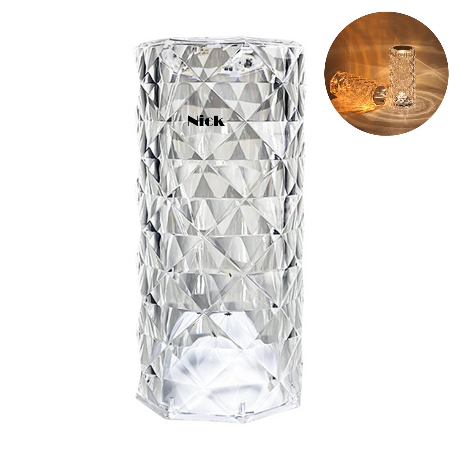 Touch Crystal Table Lamp Rose Romantic Gift Ambiance