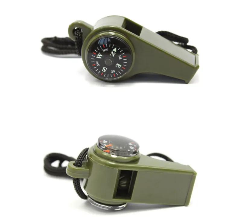 Outdoor 3-in-1 Multi-Function Whistle with lanyards 2
