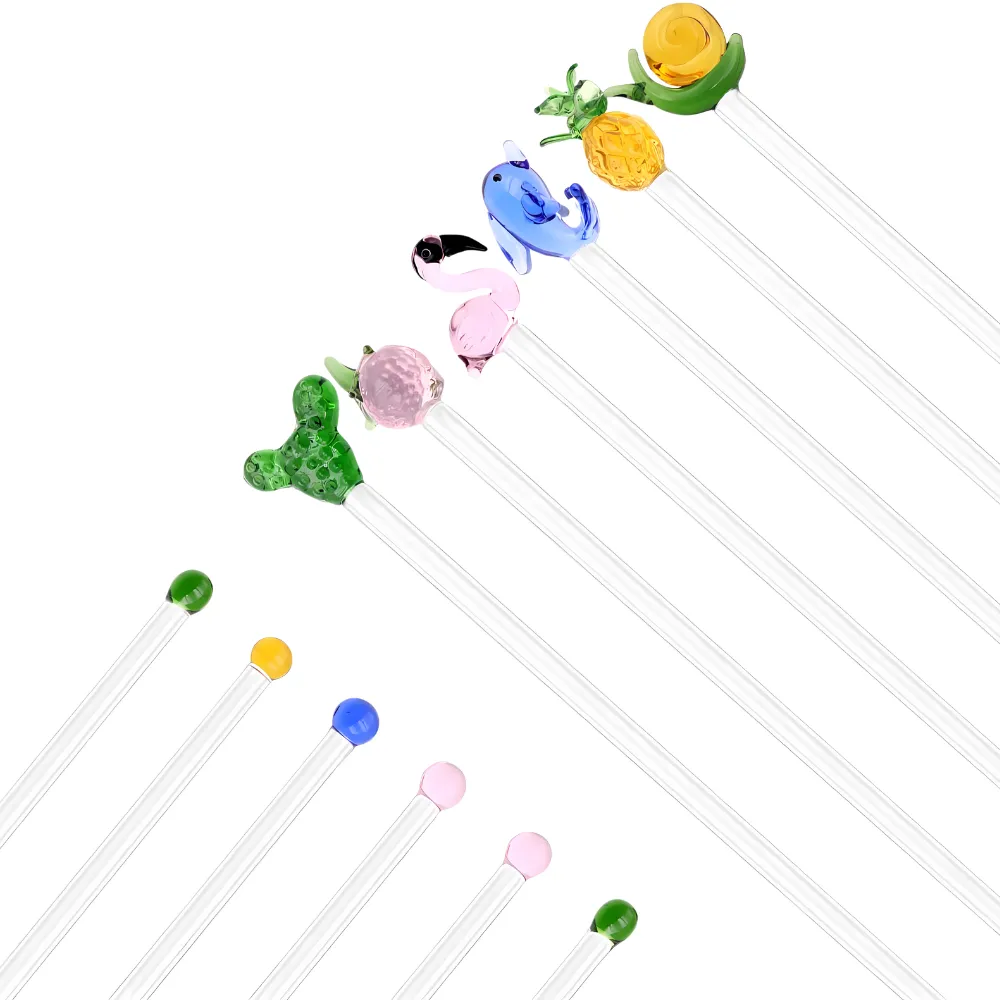 Custom Glass Molded Swizzle Stick 3