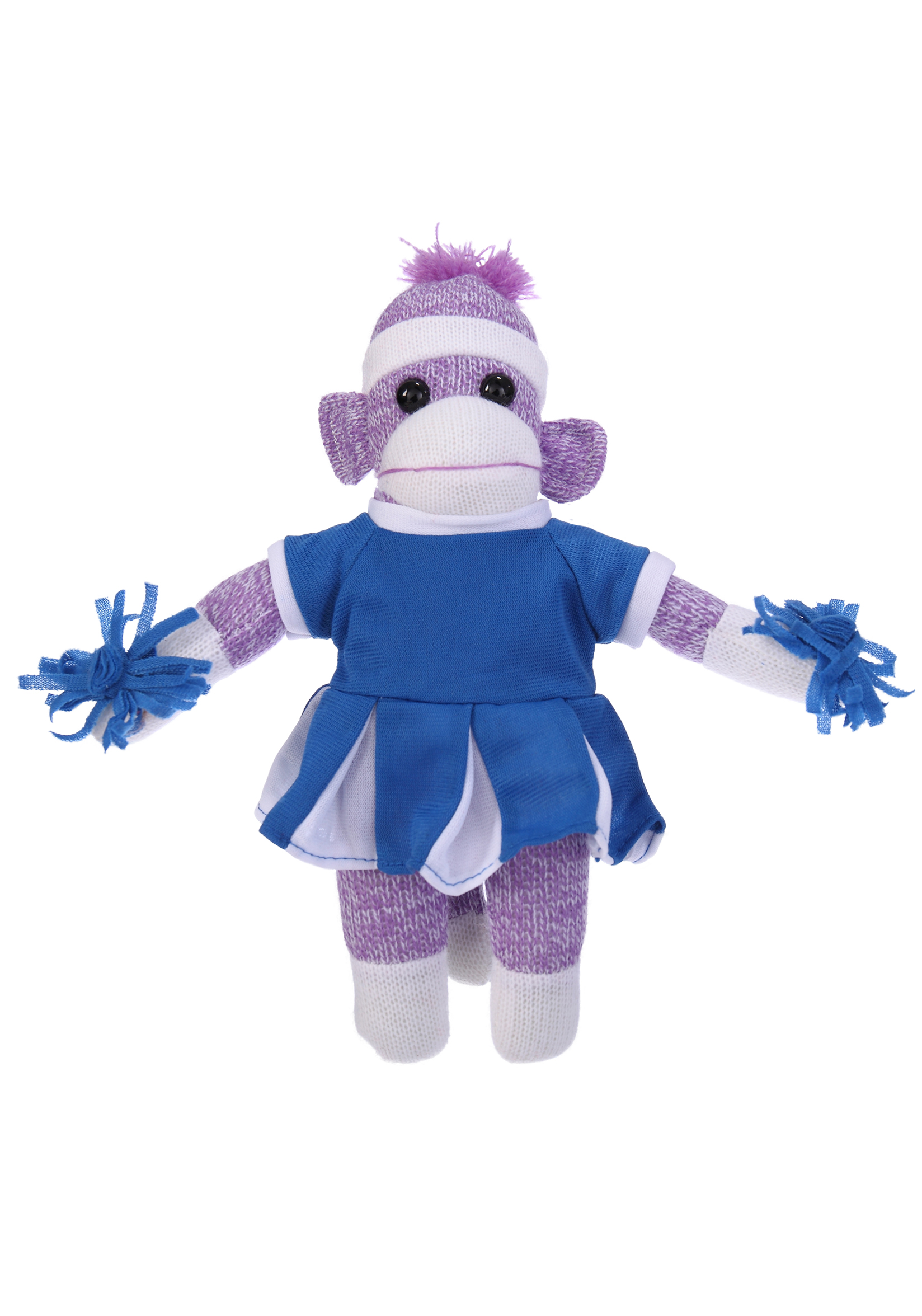 Purple Sock Monkey in Cheerleader Outfit 4