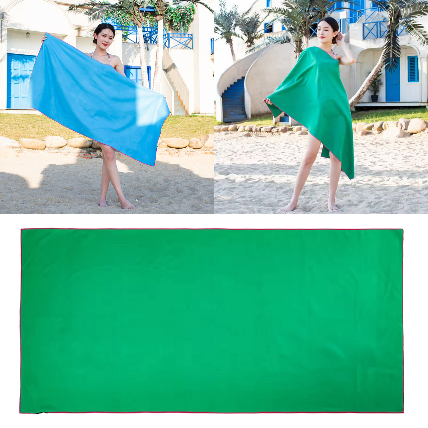 Solid Color Microfiber Beach Towel 3