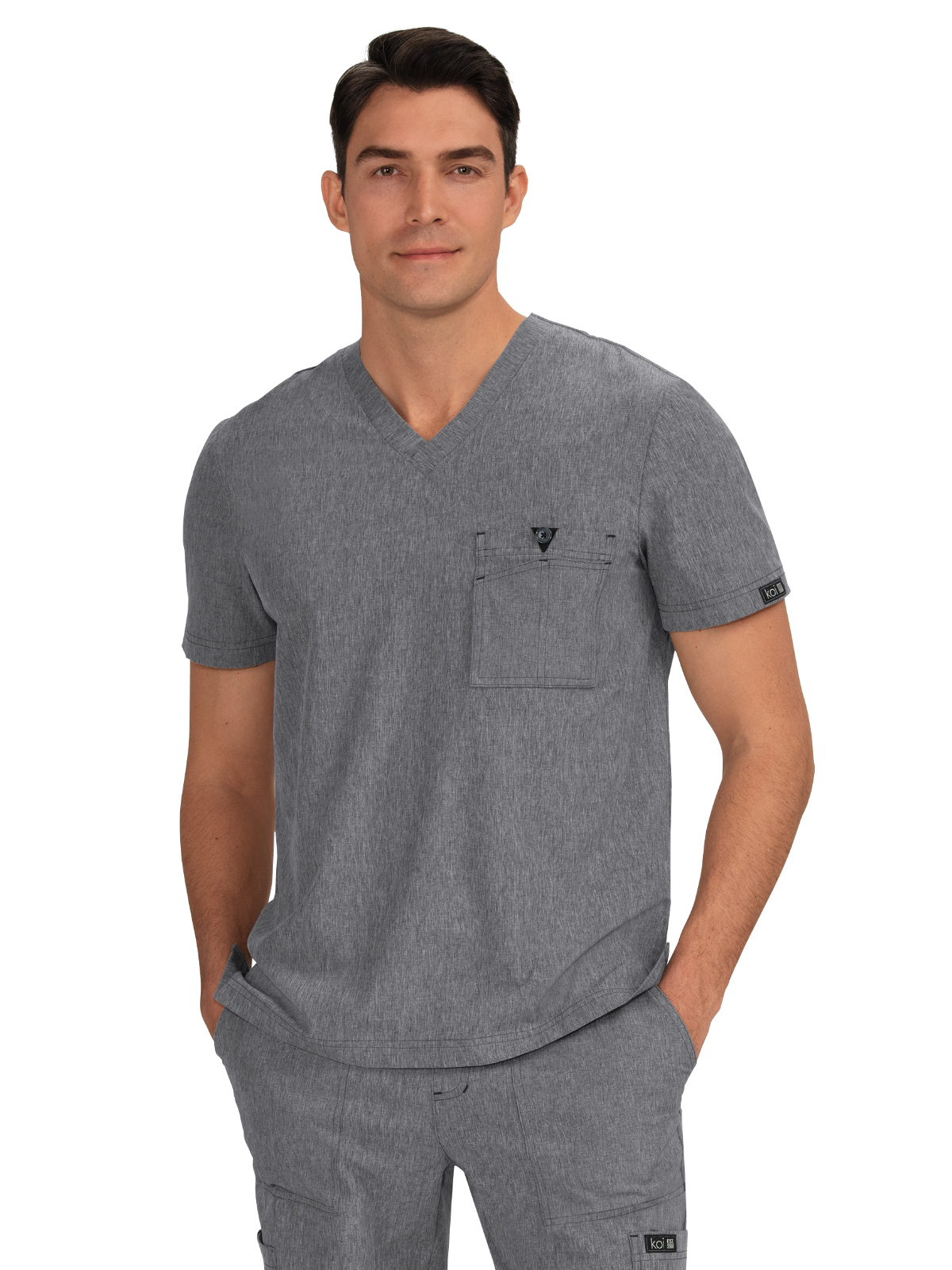 koi - Basics - Men's One-Pocket V-Neck Tuck-In Bryan Top