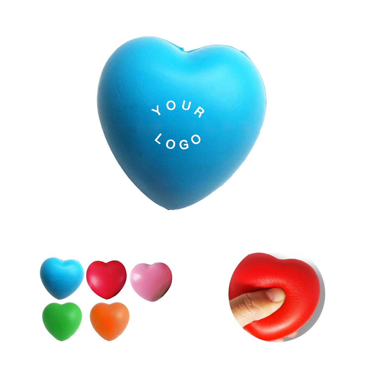 Soft PU Foam Heart Stress Balls for Daily Use 5