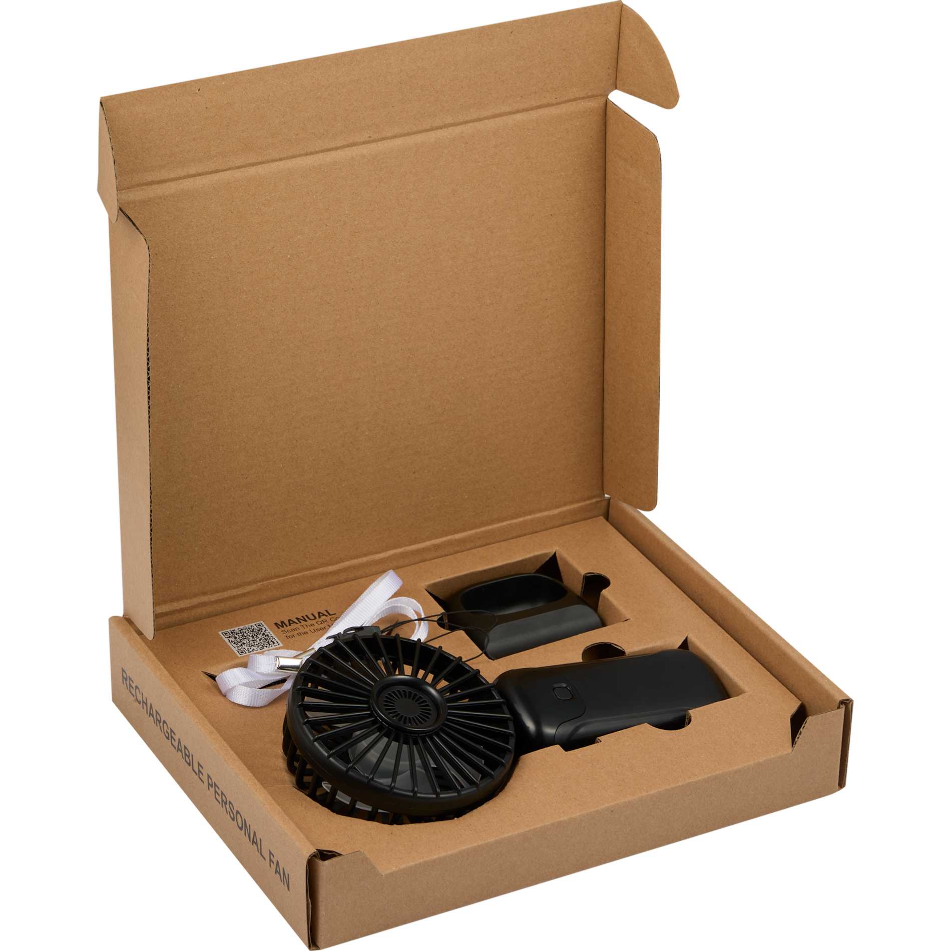 Rechargeable 100% RABS Personal LED Fan 12