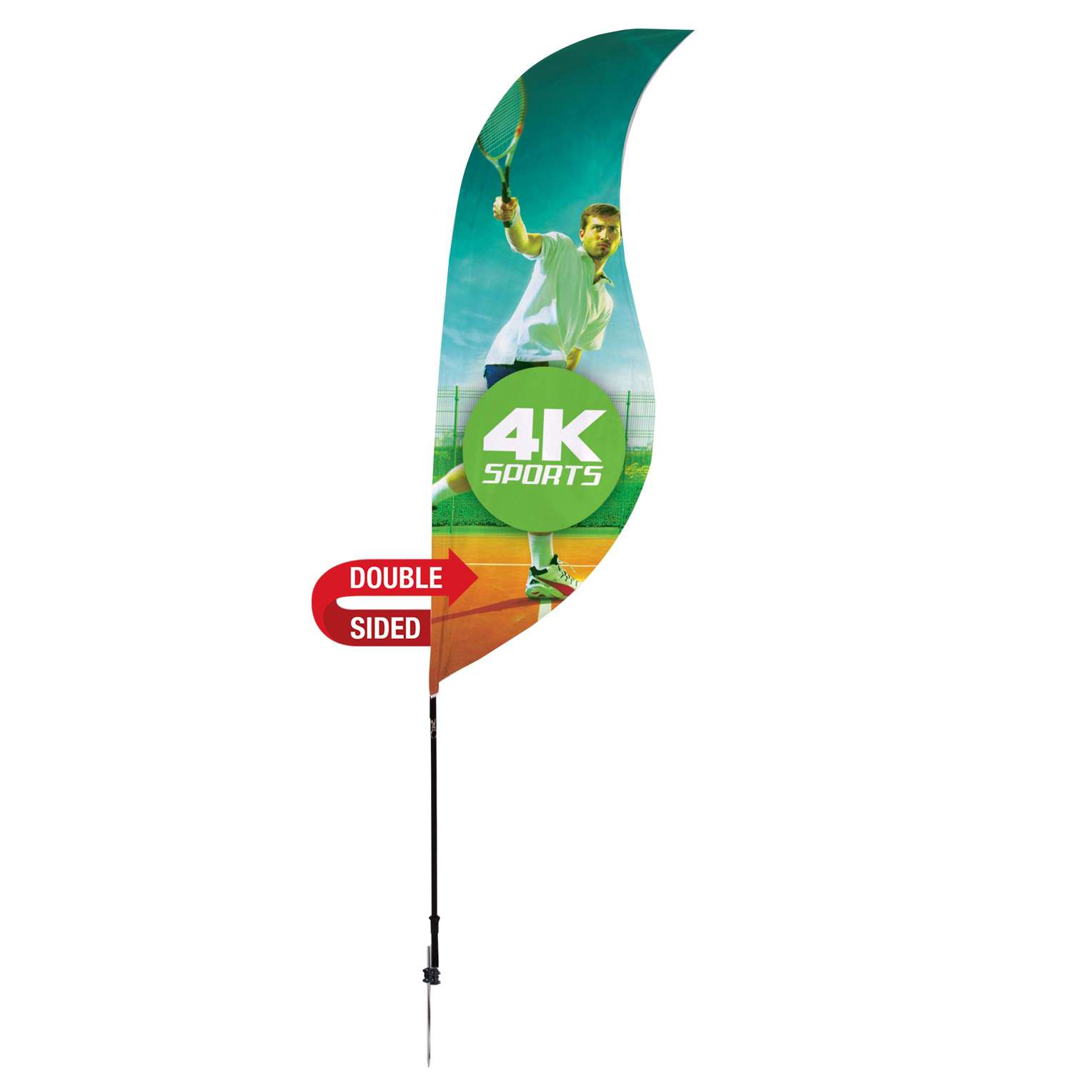 9' Streamline Sabre Sail Sign Kit (Double-Sided with Ground Spike) 3