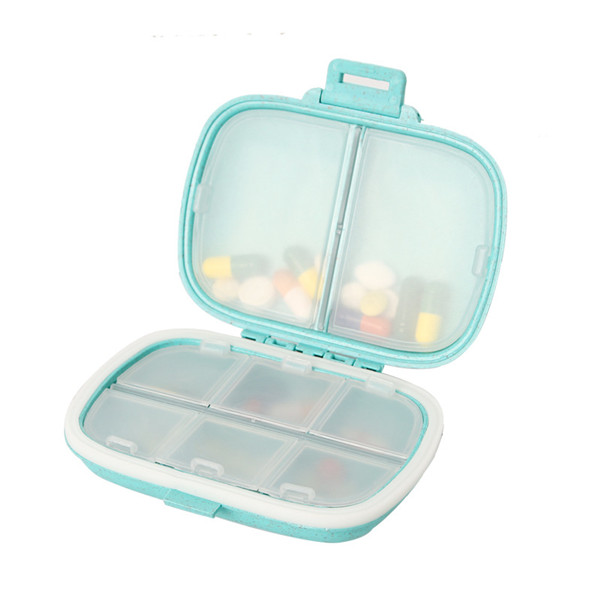 8 compartments portable sealed pill box 4