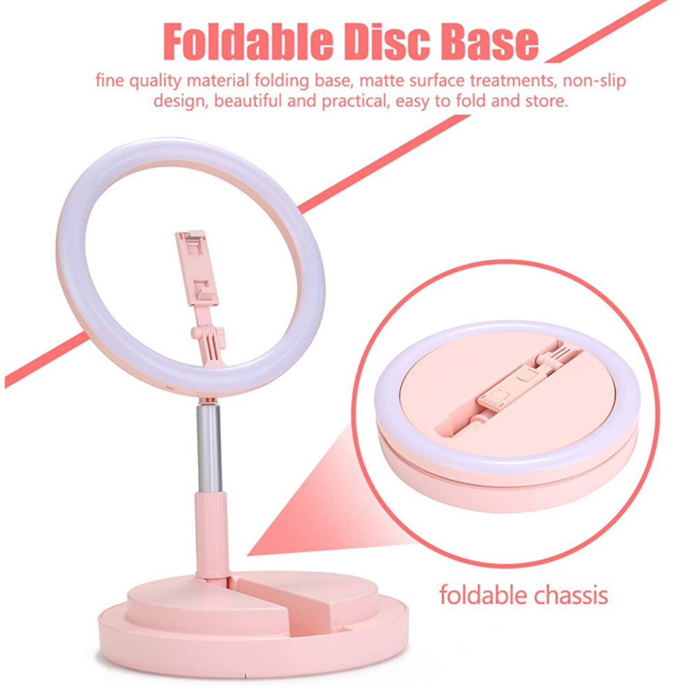LED Ring Light With Cell Phone Holder for Live 6