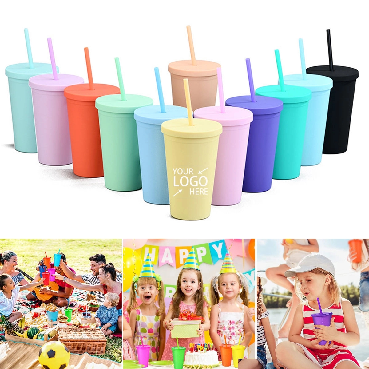 16Oz Colorful Party Drinking Cup 10