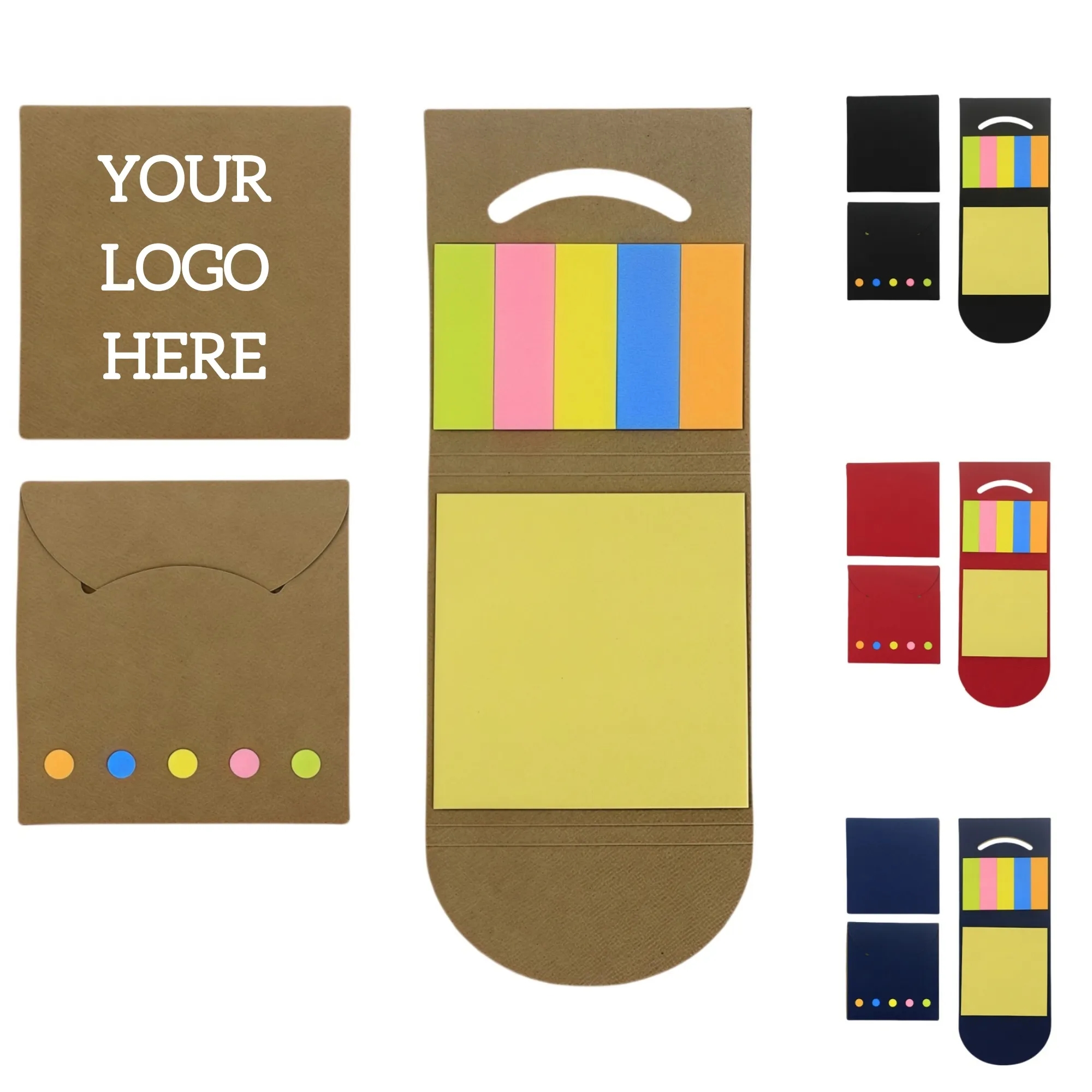 Colorful Sticky Notes and Page Markers Combo Set 4