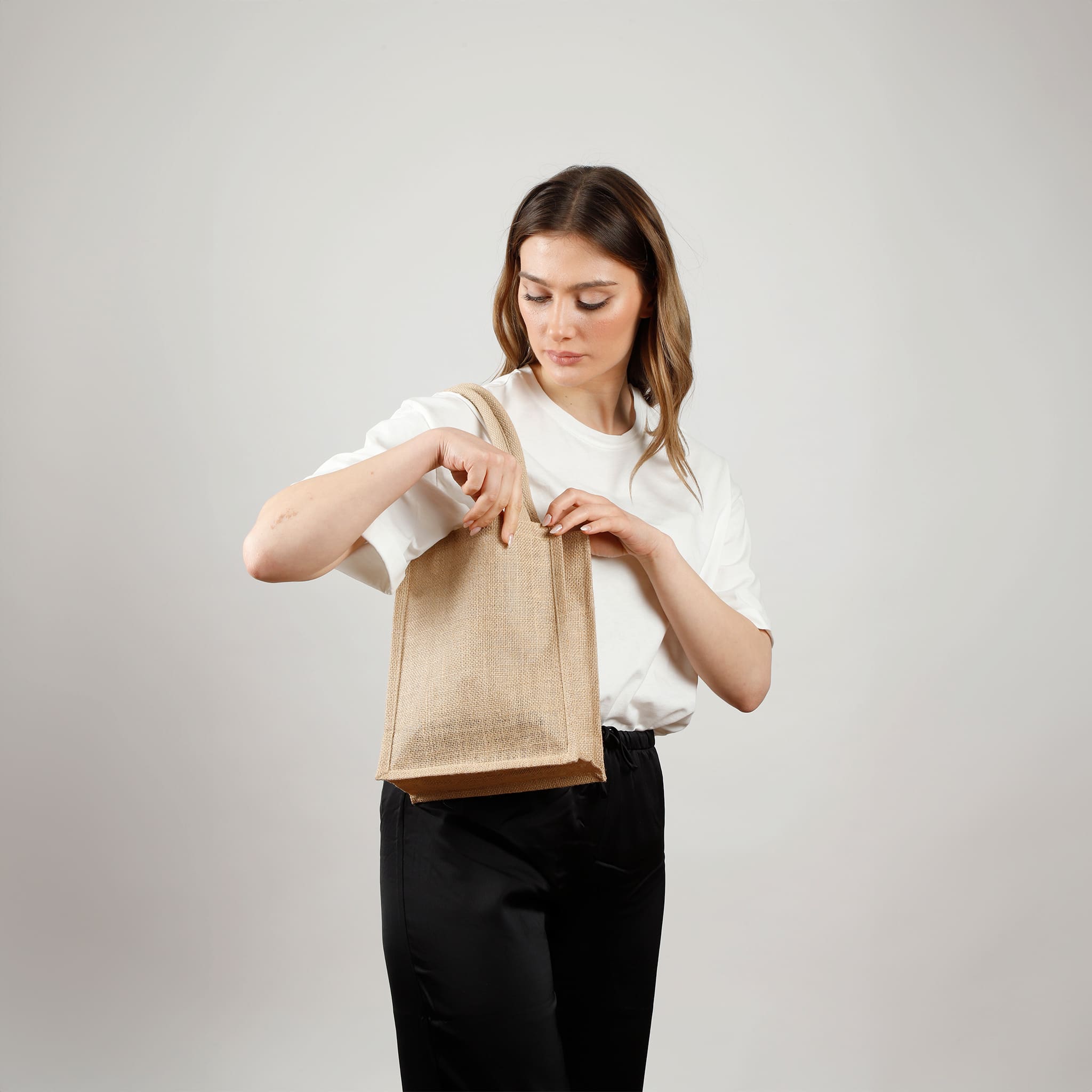 Book Jute Burlap Bag 13
