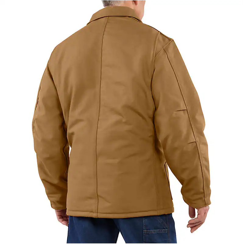 Carhartt 101618 Mens Flame Resistant Loose Fit Firm Duck Insulated Traditional Coat 6