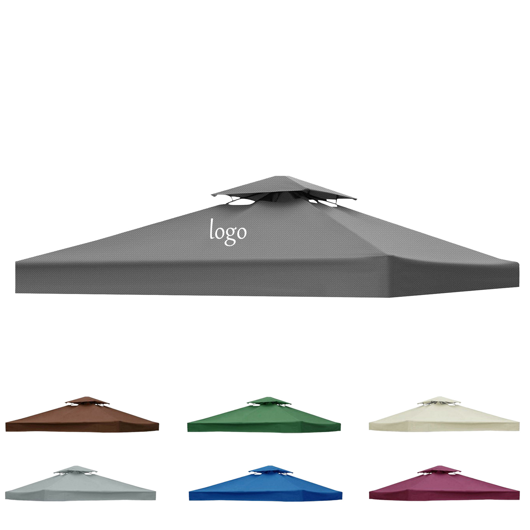 Outdoor Canopy Tarp with Double Roof, custom garden tool with logo imprint 8