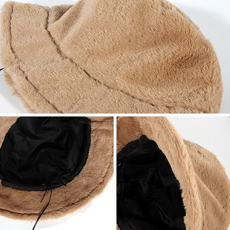 Fur Bucket Hat, custom hat with logo imprint 5