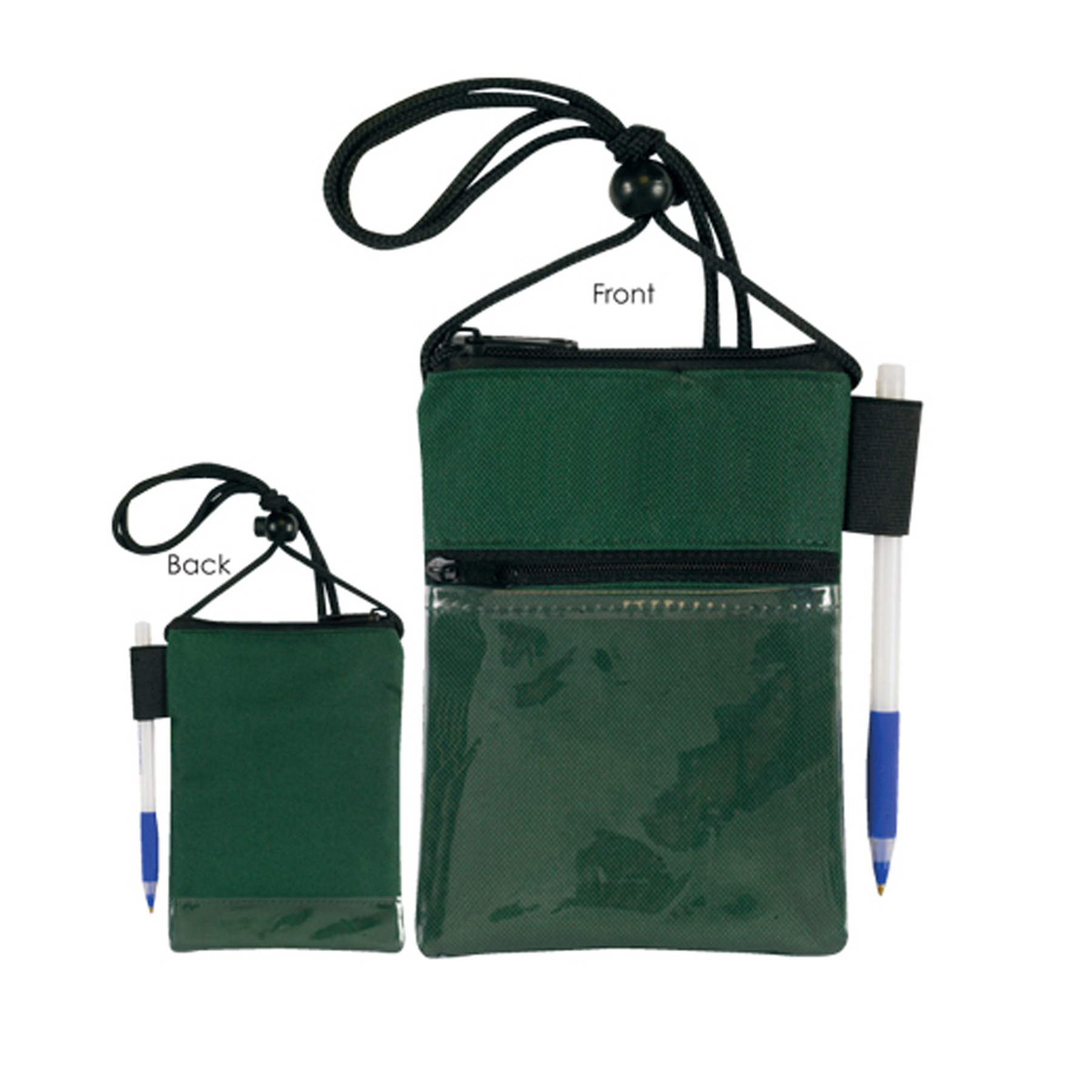 600 Denier Polyester Dual Zipper Pocket Badge Holder 16