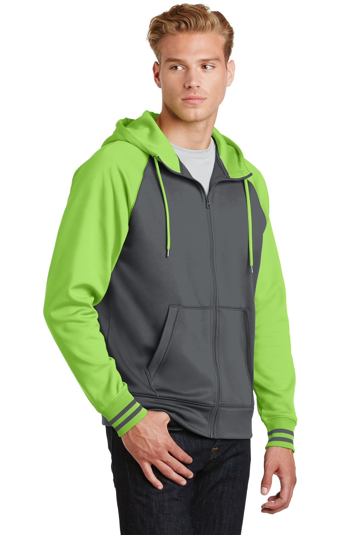 Sport-Tek Sport-Wick Varsity Fleece Full-Zip Hooded Jacket. ST236 27