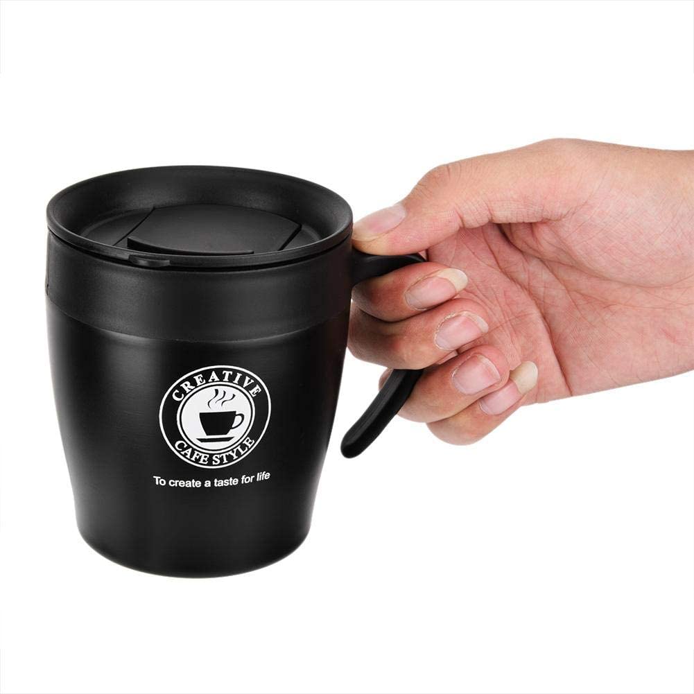Insulated Stainless Steel Coffee Mug W/ Spoon and Lid for Office/Travel---11 OZ 10