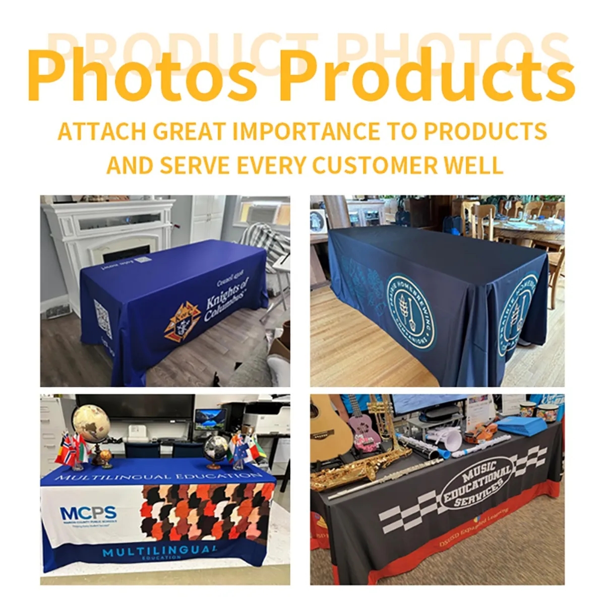 Serged Closed-Back Table Throw - 6' 3