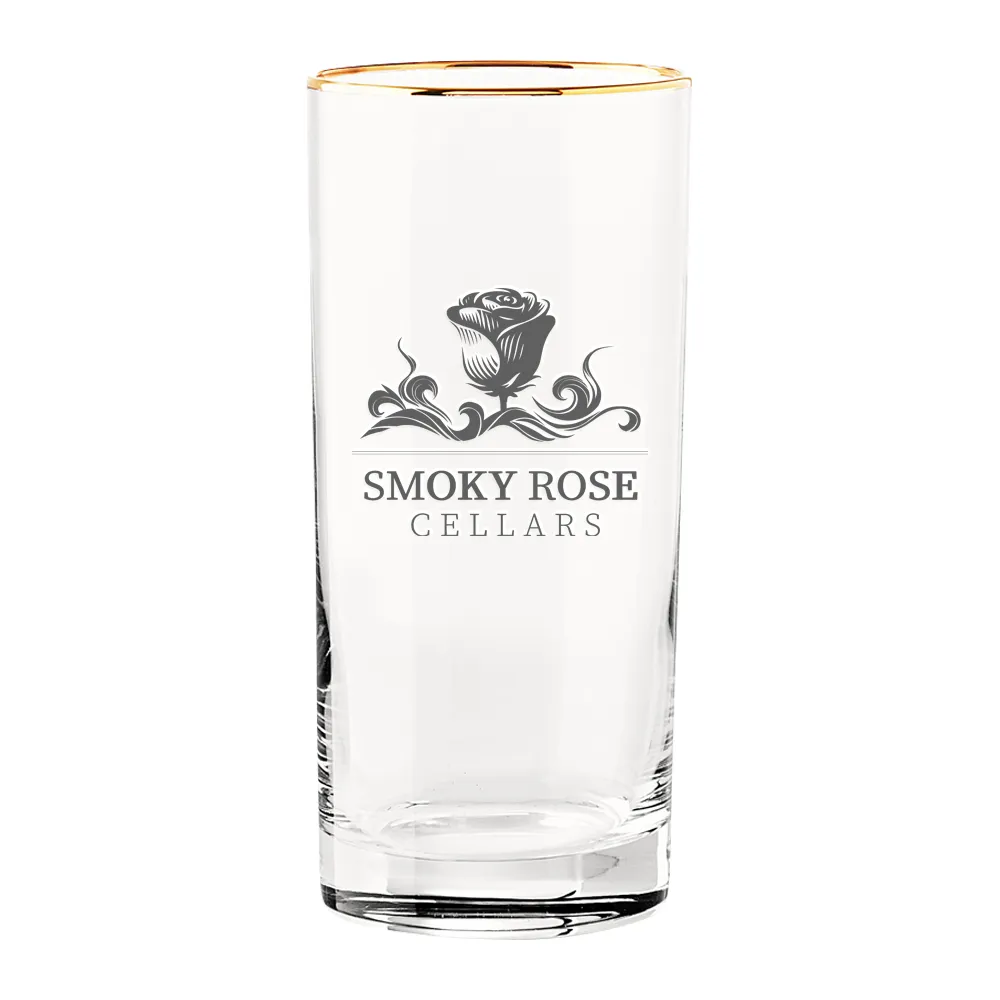16oz. Gold Rimmed Highball Glass 2