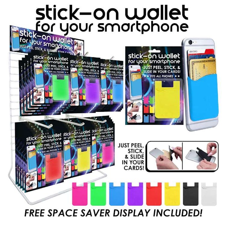 Stick On Phone Wallets - Assorted Colors 2