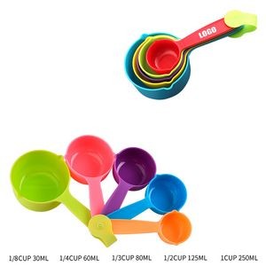Assorted Color 5 In 1 Measuring Spoon Set With Volume Markings 9