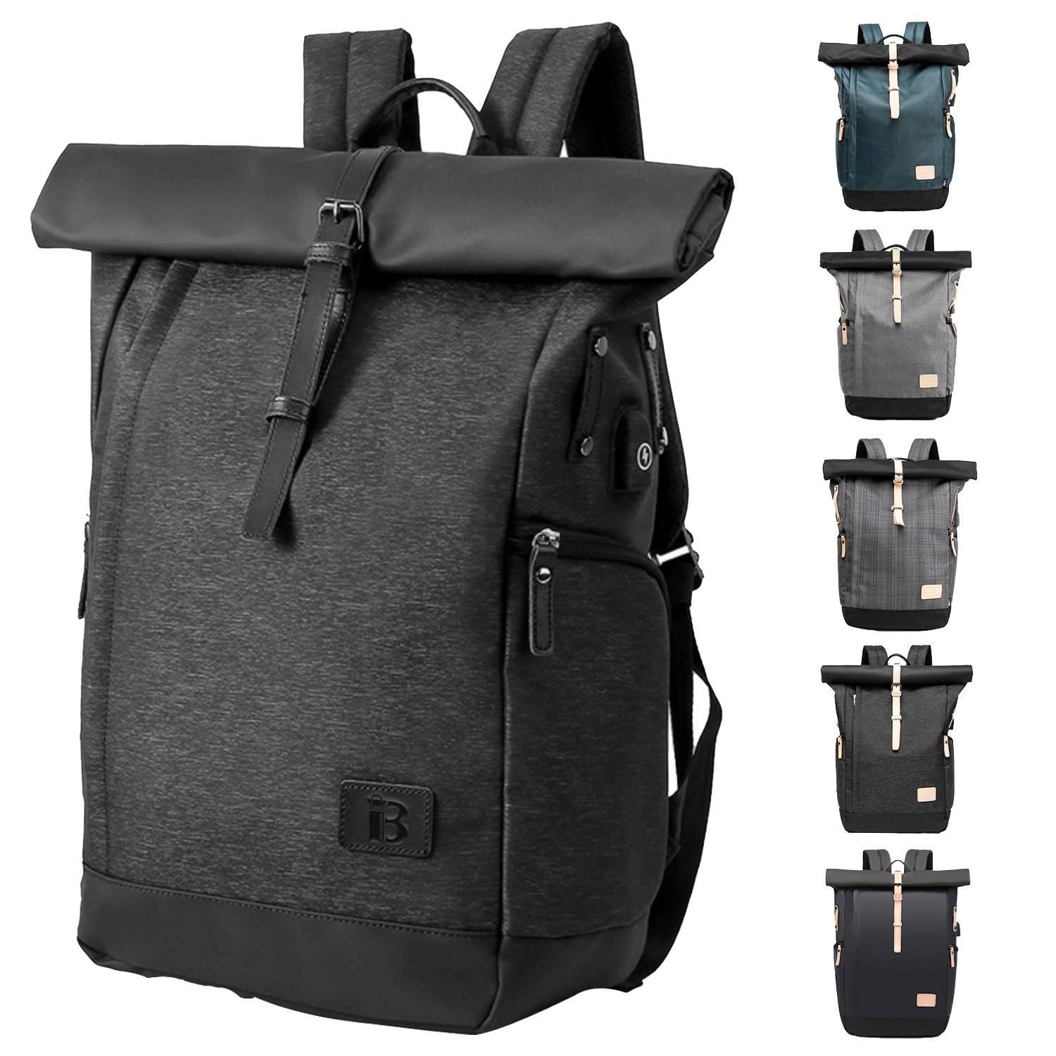 Men's waterproof outdoor travel backpack with charging port 1