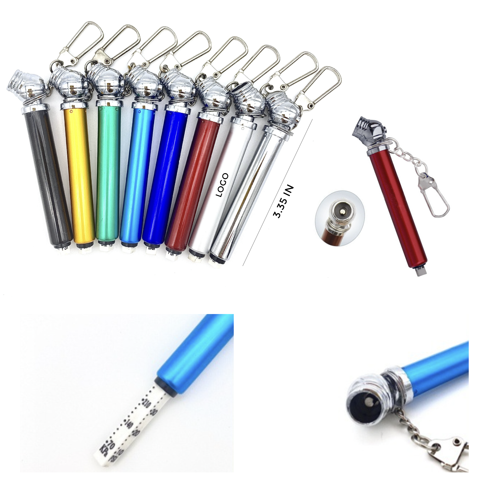 MOQ 10 PCS Convenient Portable Mini Tire Gauge 1