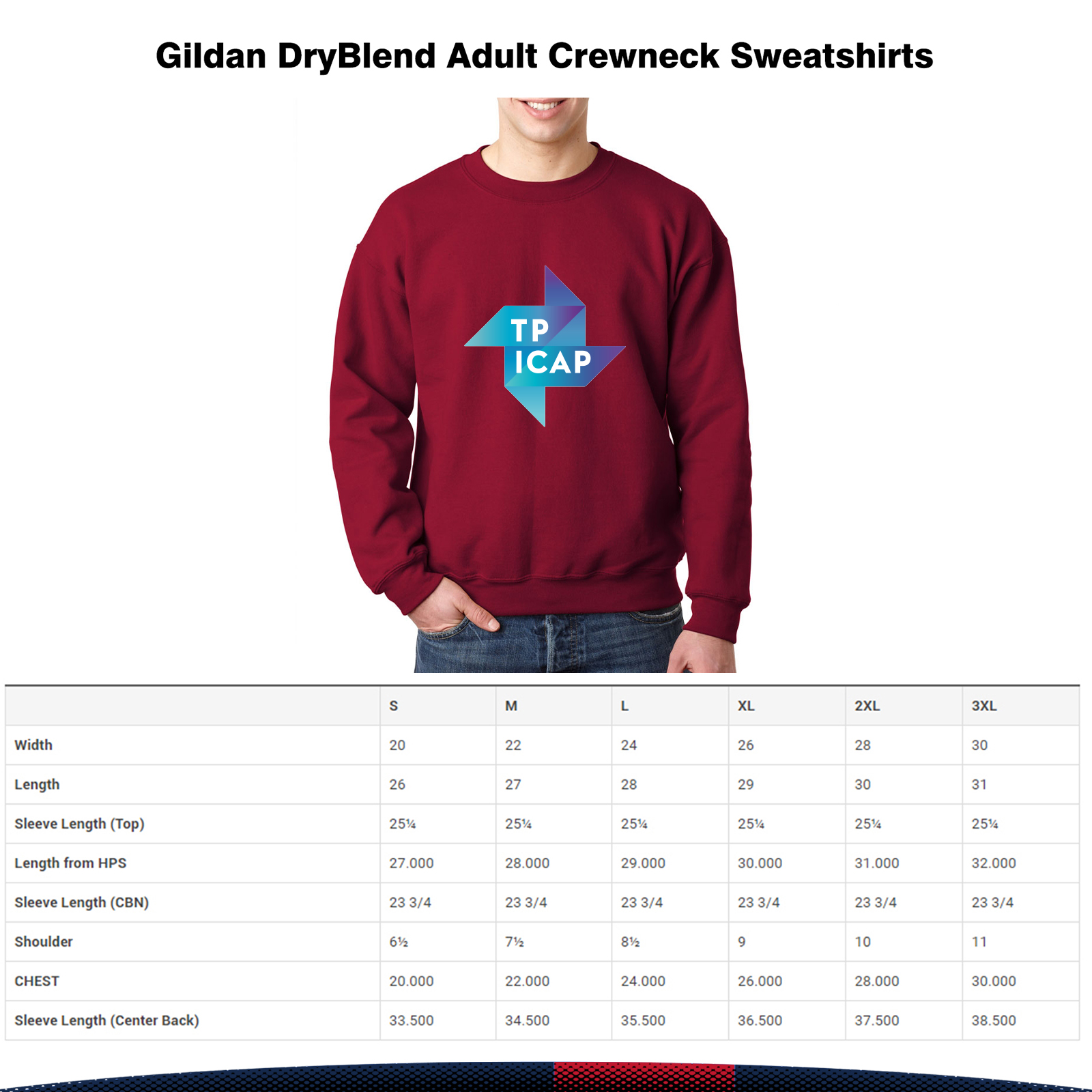 Gildan® Adult Sports Crewneck Sweatshirts, custom hoodie or sweatshirt with logo imprint 4