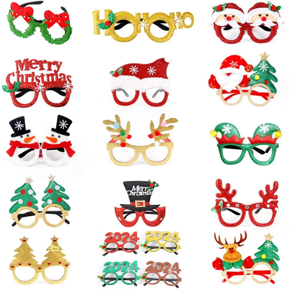 Glitter Party Glasses Frames Christmas Eyeglasses 1