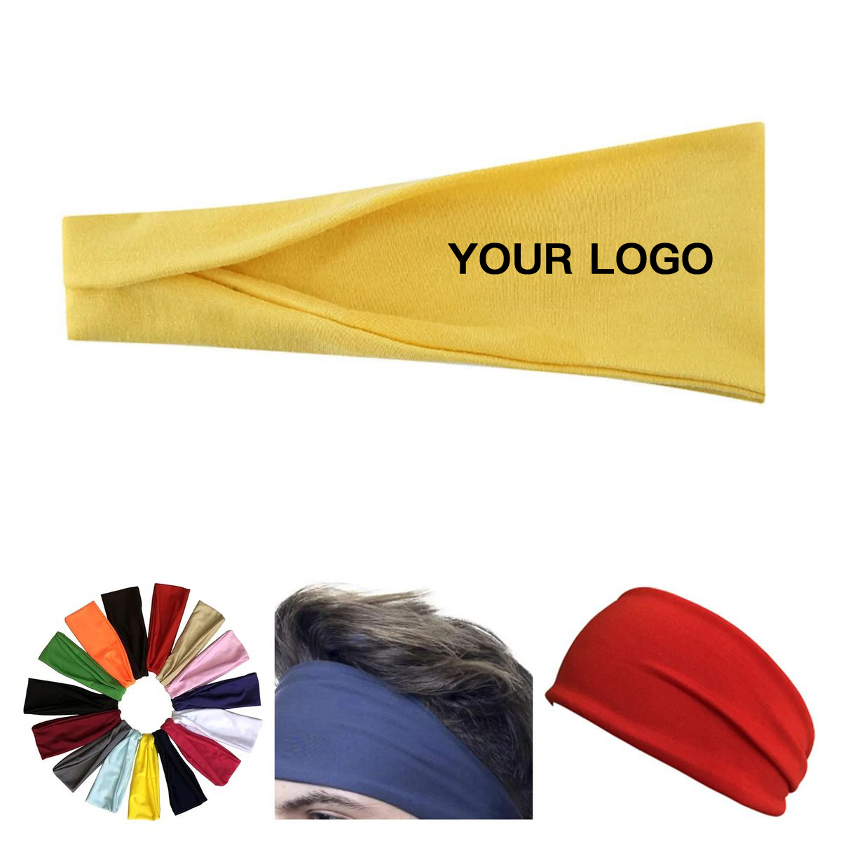 Breathable Polyester Athletic Sweatband 6