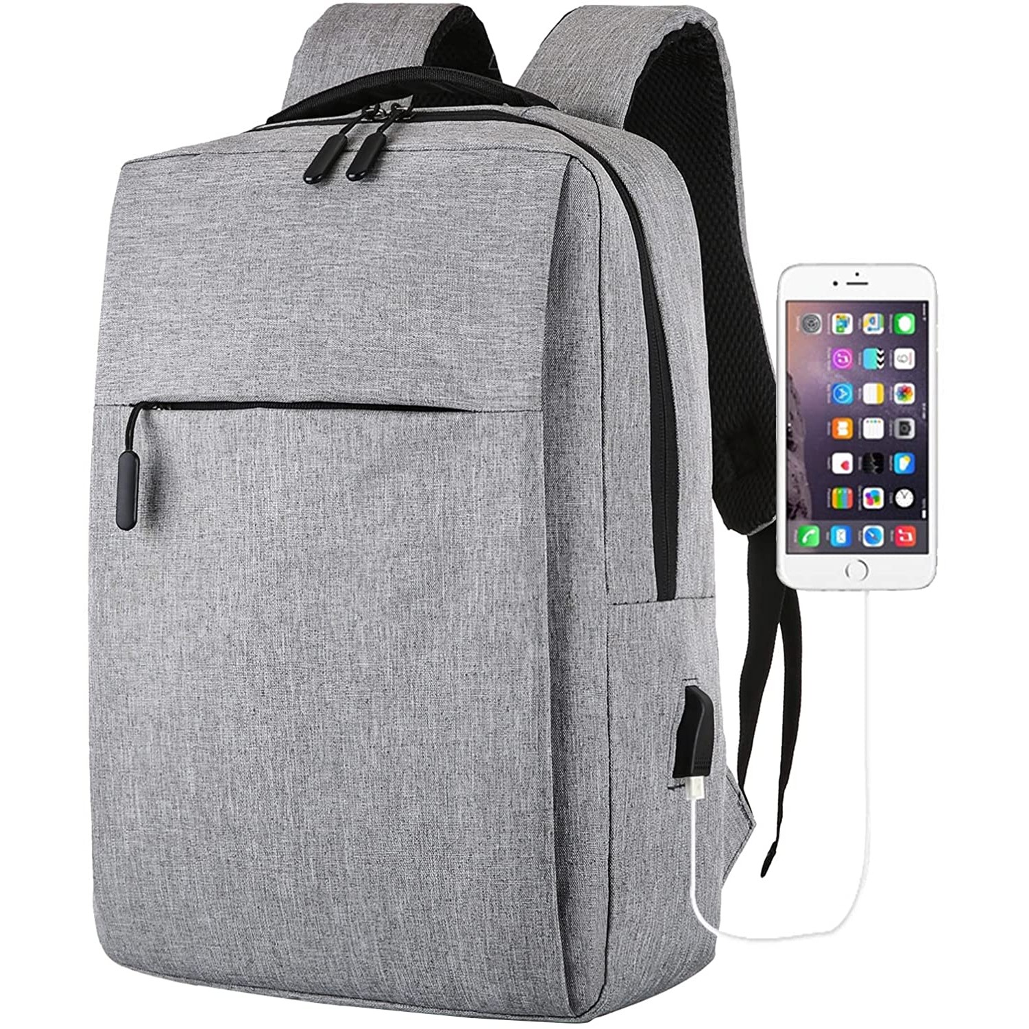 Simple And Natural Laptop Backpack,With Usb Charging Port,Traveling Backpack, In Stock Backpack 2