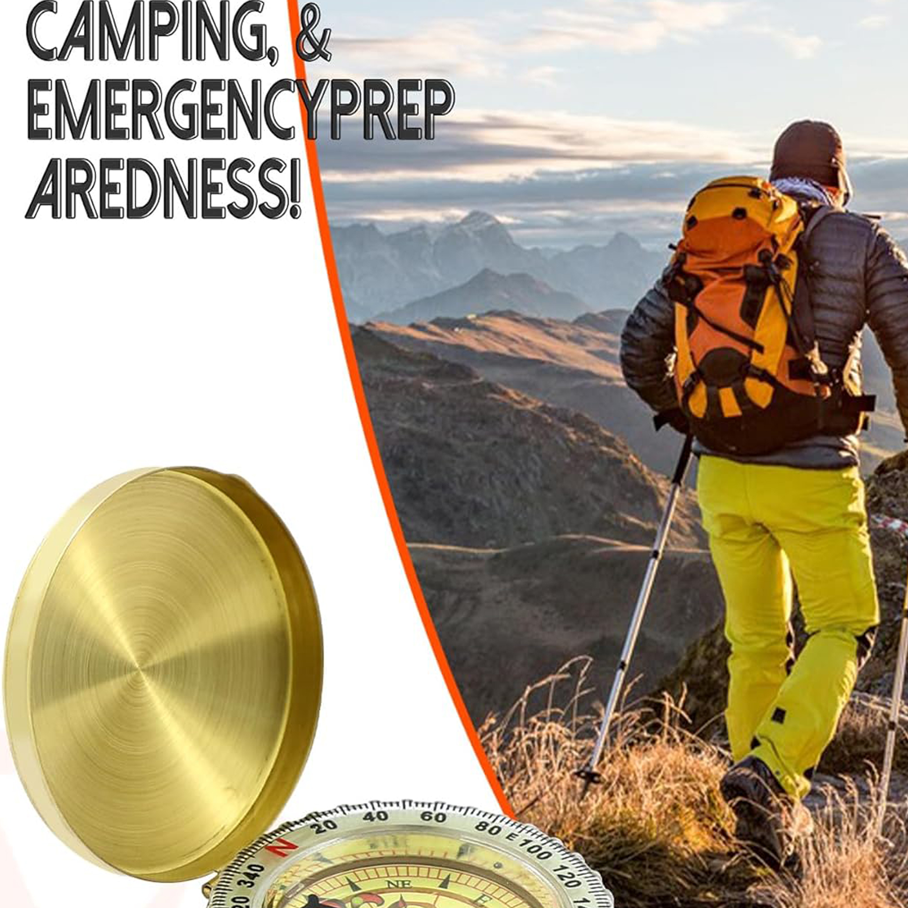 Glow in the Dark Military Camping Compass 3