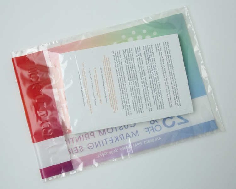 Clear Peel & Seal White Underlay 1-Sided Plastic Bag (10" x 13.5") 3