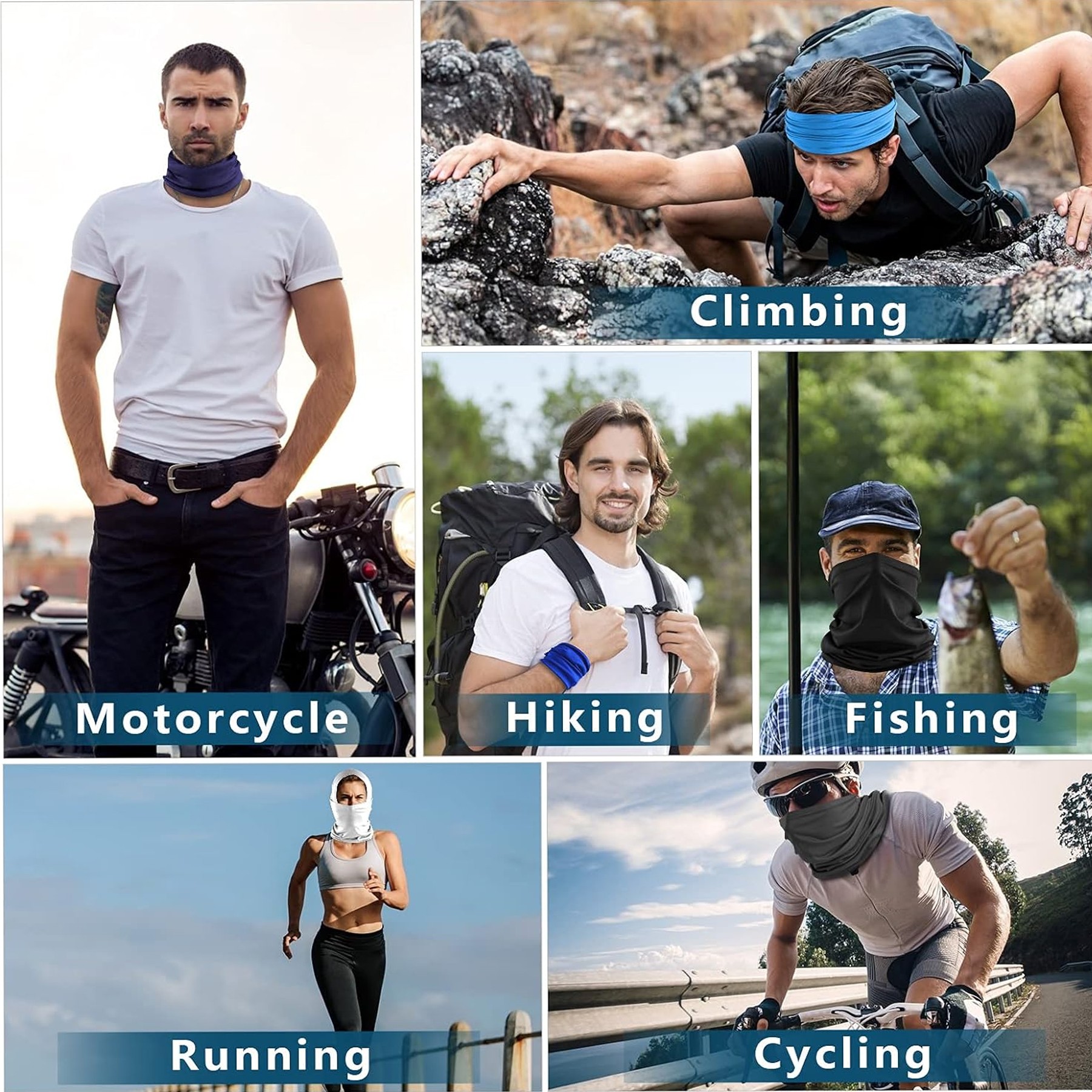 Cooling Neck Gaiter Face Cover Scarf 3