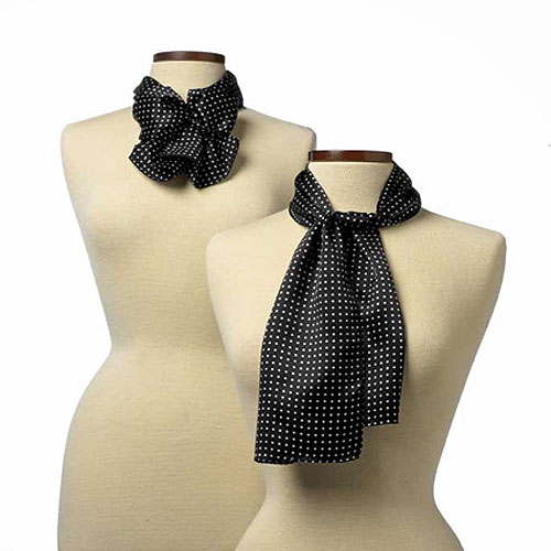 Black Newport Silk Scarf - 8"x45" 2