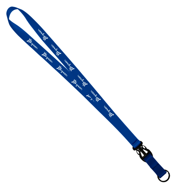3/4" Multi color (Top and bottom) Nylon Lanyard with Plastic Slide Buckle R 137