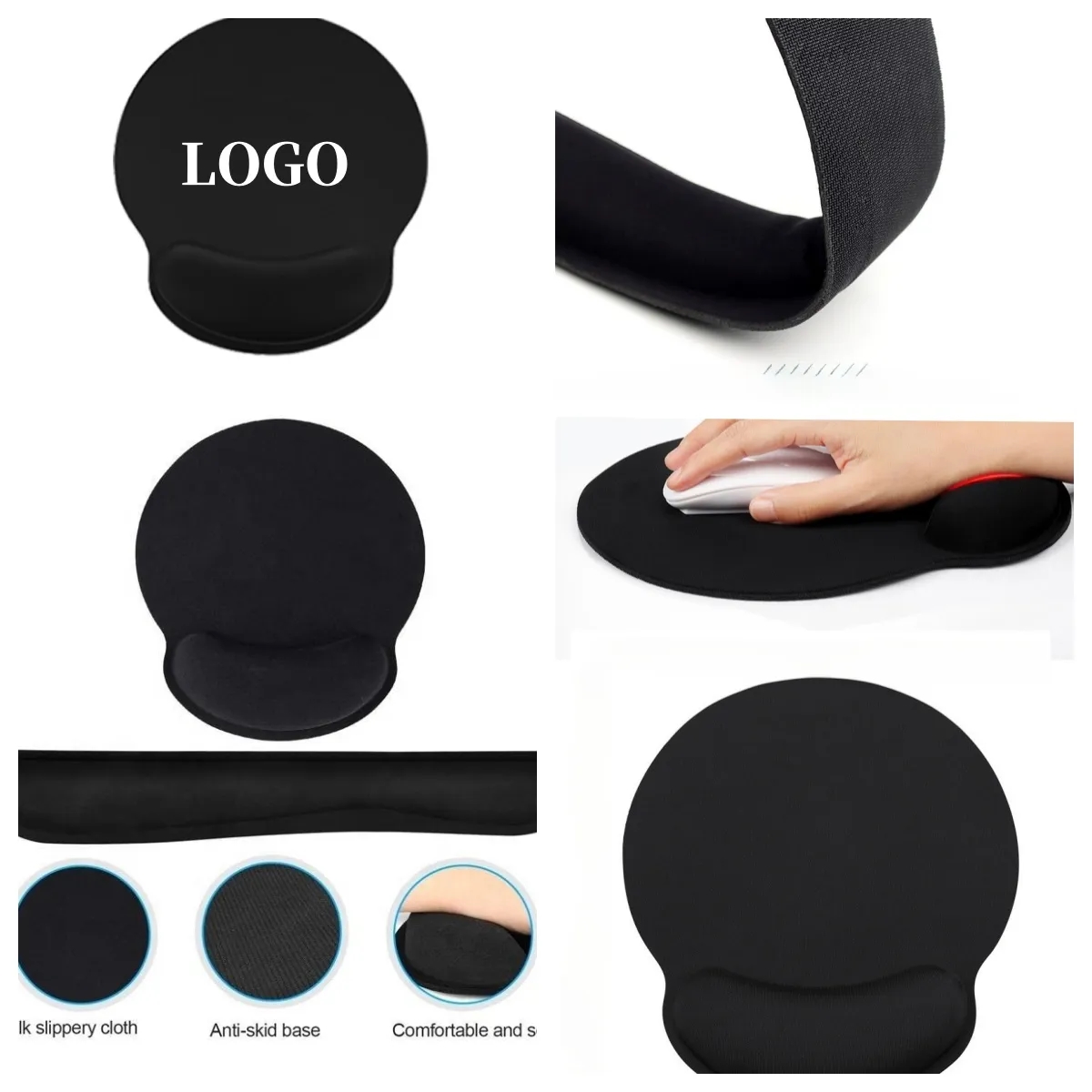 Ergonomic Mouse Pad with Gel Wrist Rest 4