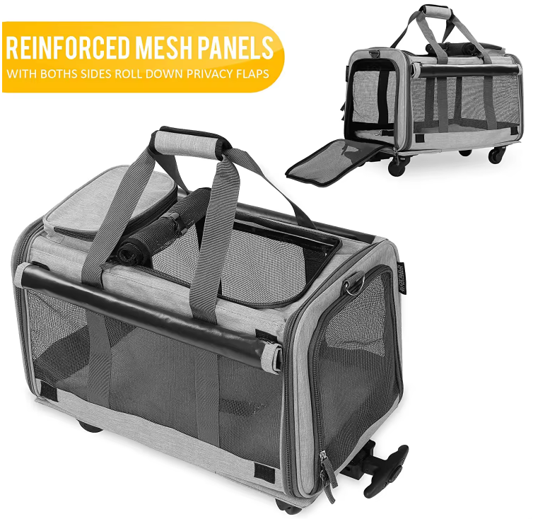 Travel Bag Pet Carrier with Wheels 4