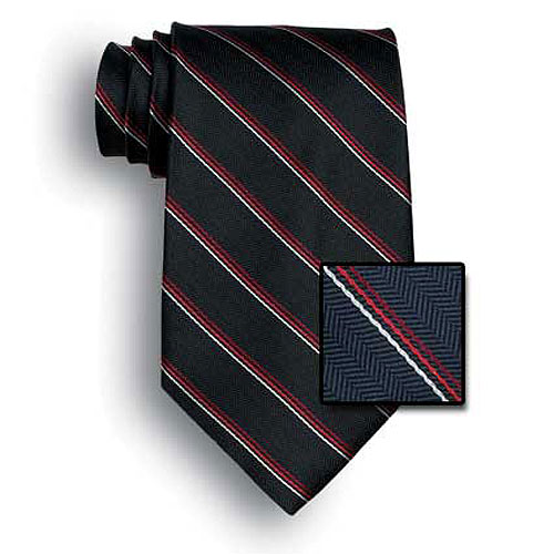 Overland Signature Stripes Polyester Tie 1