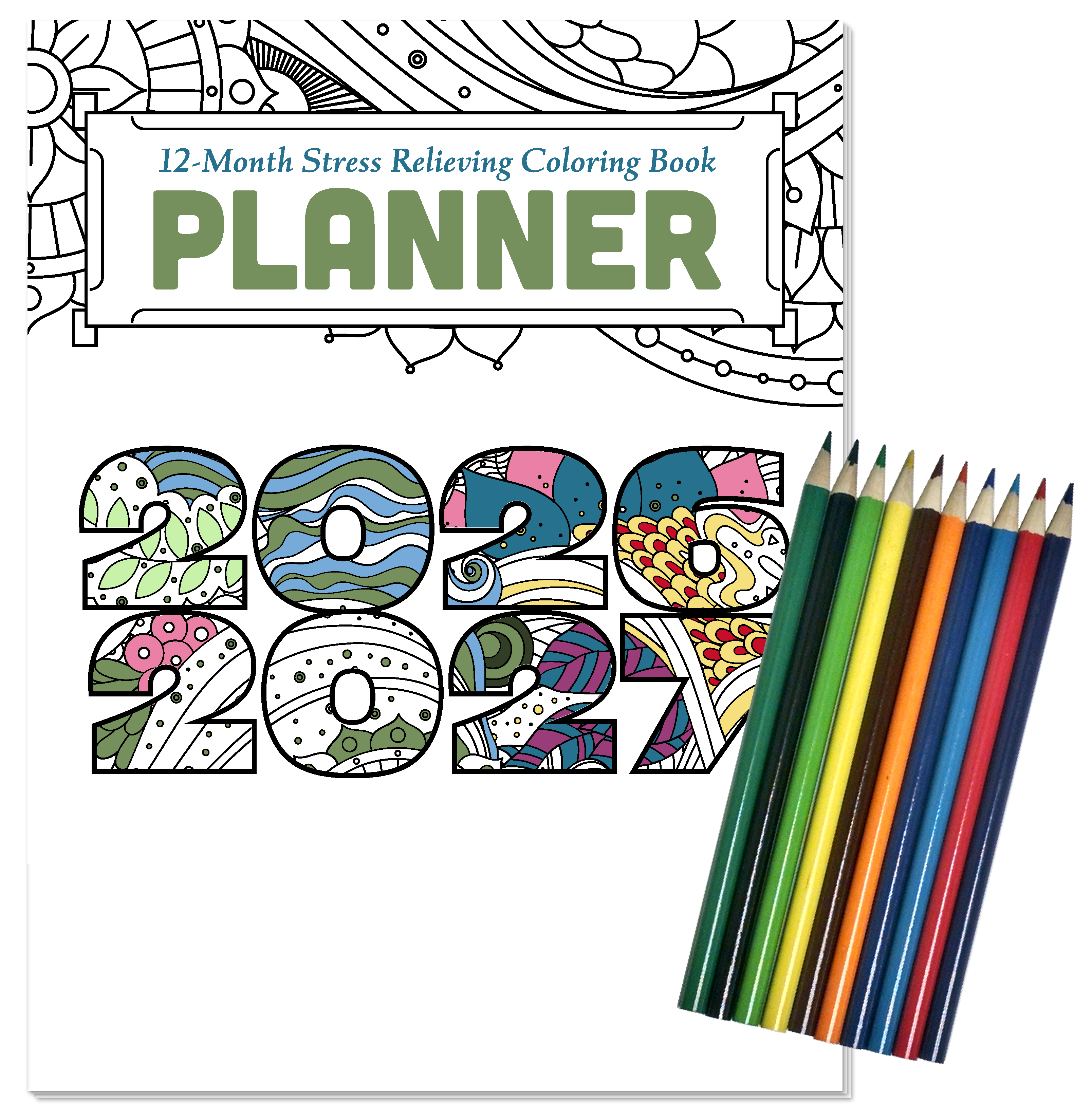 COLORING PLANNER - Adult Coloring Monthly Planner 2