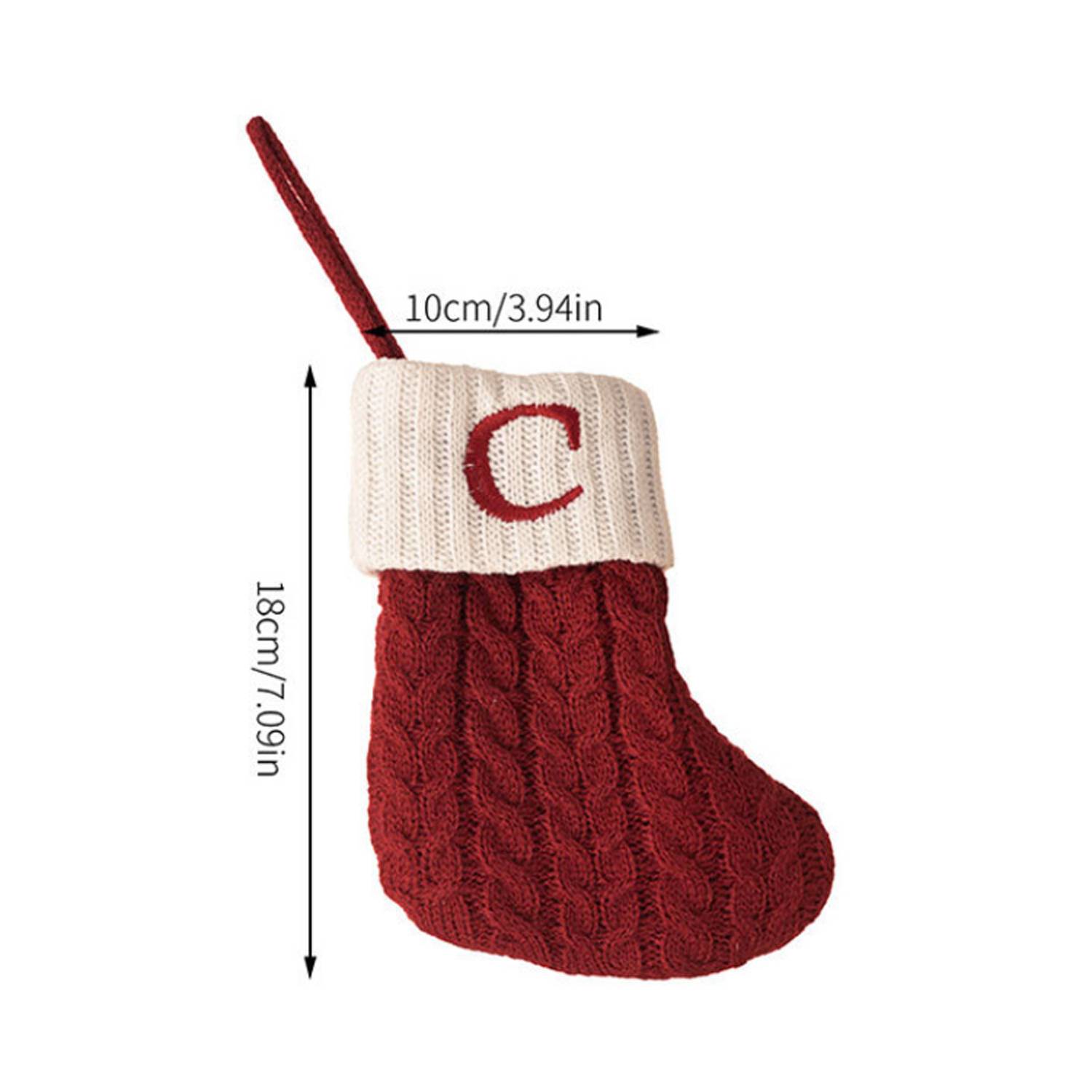 Mini Cotton Knitted Christmas Stocking 9