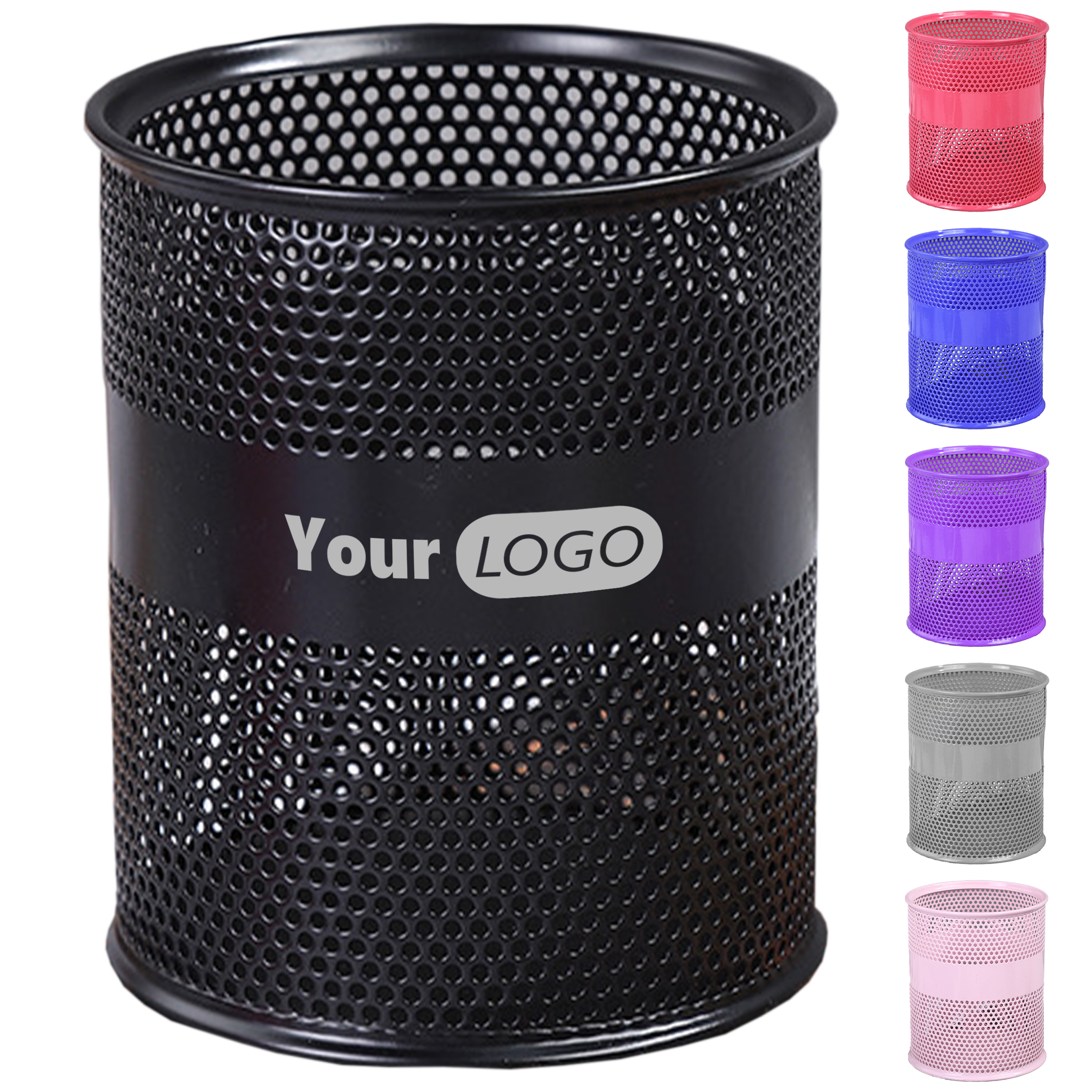 Iron Simple Solid Color Storage Pen Holder 2