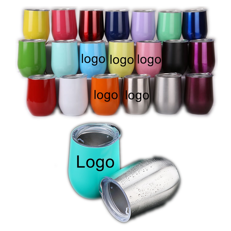 12oz Stainless Steel Egg Shaped Wine Cups 1
