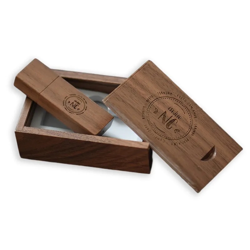 Rectangle Wood USB Drive in Personalized Wooden Gift Box 2