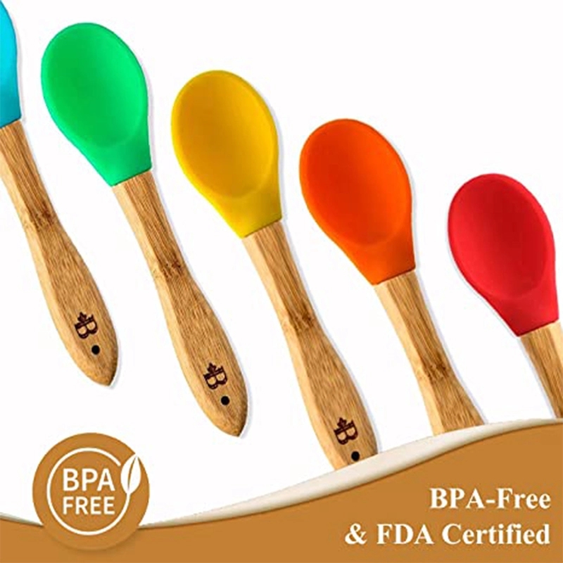 5.58" Silicone wooden spoon 3
